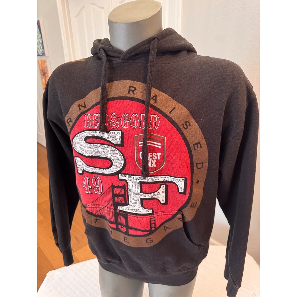 Pro Tag SF 49ers Hoodie Mens L Black Excellent Born Raised Quest Six Y2K Street